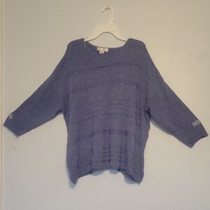 CJ Banks Women's Heather Blue Sweater